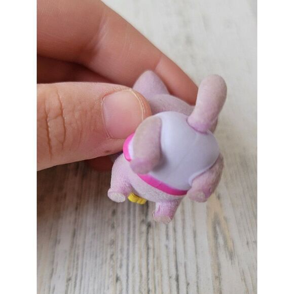 Pink mini flocked cat baby diaper doll pet toy figure - Picture 4 of 4